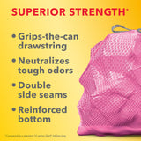 Glad Tall Kitchen Trash Bags 13 Gallon, MaxStrength Cherry Blossom Garbage Bags, Drawstring, 90 Count