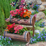 Aecipl Metal American Flag Garden Stake Set of 4, USA Yard Sign Lawn Decoration Indoor Outdoor Patriotic Decor for July 4th Independence Day Memorial Day Party (Star)