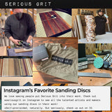 Serious Grit - 6-Inch 49-Hole 80 Grit Sanding Discs - Heavy-Duty Hook & Loop Film Discs - Sandpaper for Random Orbital Sanders - 50 Pack Box