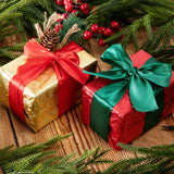 Adnee 2 Roll 10 Yard Floral Foil Plant Pot Covers,Matte Texture Christmas Plant Pot Foil,Golden Floral Pot Wrapping Paper for Christmas Home Flower Pot DIY decor