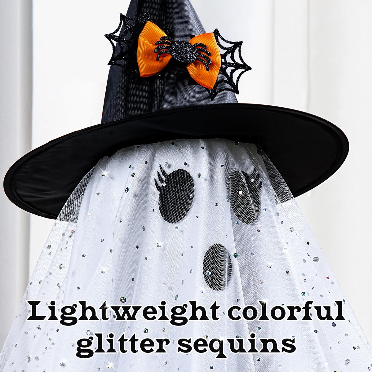 AYGXU 2pcs Halloween Decorations Indoor,Ghost Decor with String Lights Remote Control,Halloween Party Decorations,Spooky Ghost Light for Home Table Room Kitchen Office