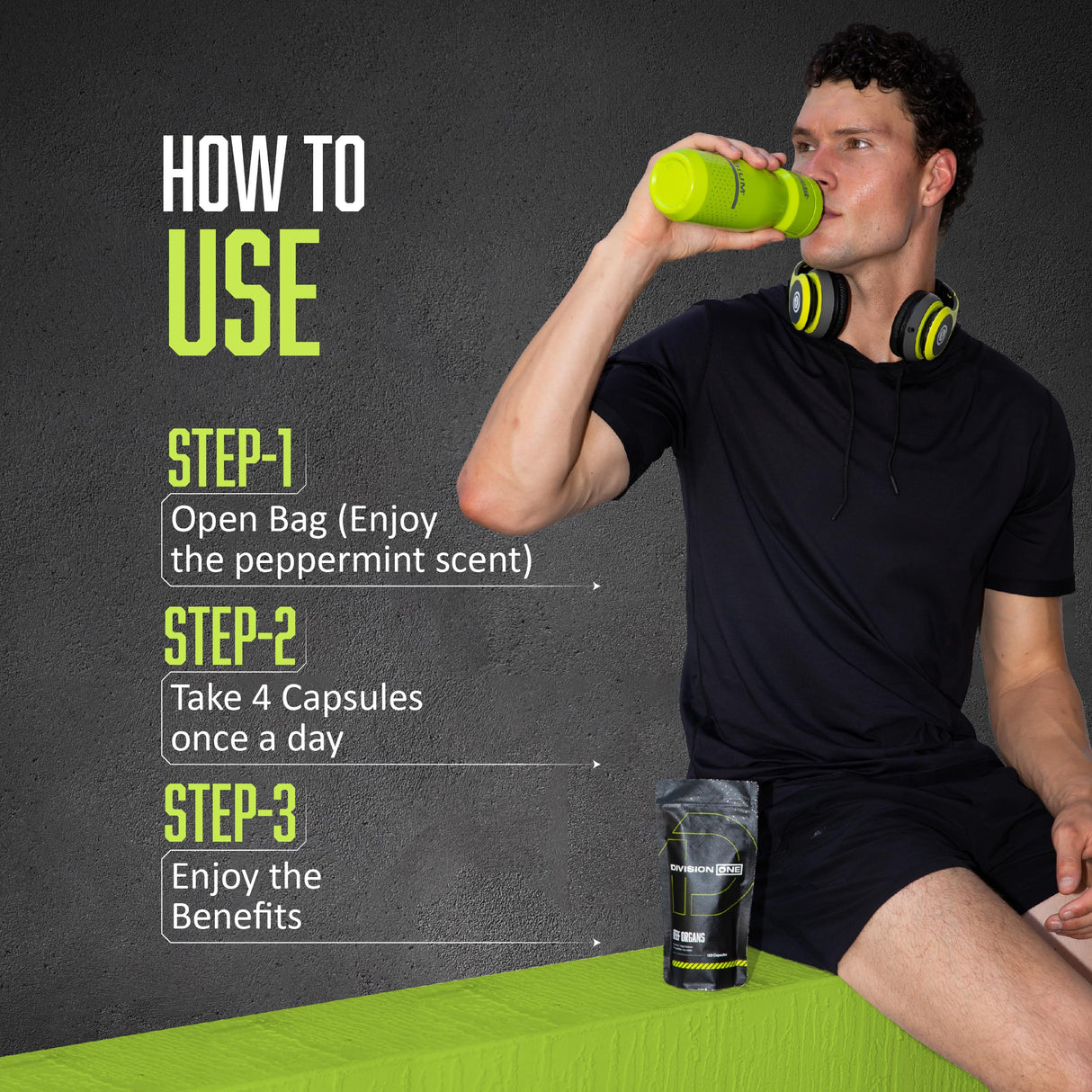 Division One Beef Organ Supplement - Primal Blend with Liver, Heart, Kidney, Beef Liver Supplement Grass Fed, Organ Meat Supplements for Humans, Non-GMO, 120 Caps.