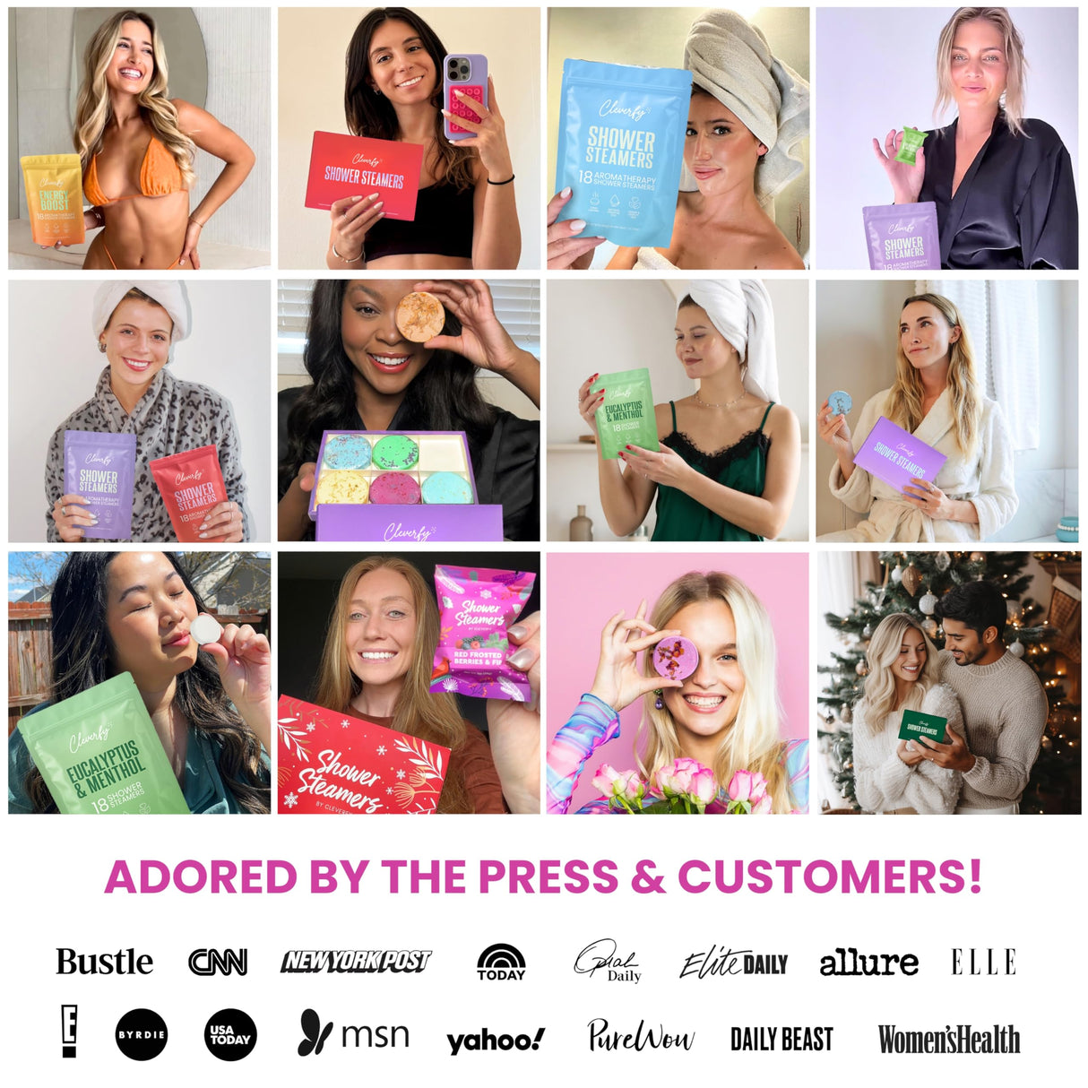 Cleverfy Shower Steamers Aromatherapy – Stocking Stuffers for Teen Girls, Women and Wife – Christmas Gifts for Teens and Women – White Elephant Gifts for Adults – 36 Tablets