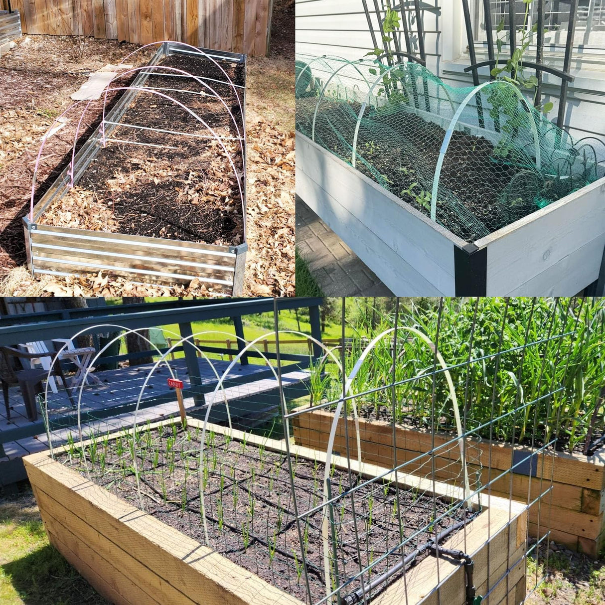 Sunwuk Greenhouse Hoops 20pcs, Garden Hoops for 1-3.5ft Wide Raised Bed, 5 Sets of 5.6ft Long Super Bendable Fiberglass Support Frame, Small Garden Tunnel for Row Cover (S Size)