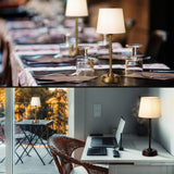 O’Bright Seraph - Cordless LED Table Lamp with Dimmer, Built-in Rechargeable Battery, 3-Level Brightness, Patio Table Lamp, Bedside Night Lamp, Ambient Light for Restaurant, Black