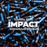 Toolant 1' Impact Torx Bits 50 Pack (T30), 1/4' Hex-Shank S2 Steel Screwdriving Star Bits, CNC Machined Tips, with Storage Box