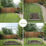 BAXAM Wide Arch Trellis 7FT Extra Tall Garden Trellis Arch – Sturdy Plastic Coated Steel Metal Arch for Garden Climbing Plants & Vegetables, Weather-Resistant Outdoor Cucumber Trellis Arch