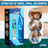 JAMBO 2 Pack- 16" Beautiful Lamp- Blue with Yellow/Green Wax and Purple with Pink Wax, Relaxing Liquid Lamp, Night Light Nightlight, Lamps for Adults Teens Kid