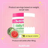 Belli Welli Fiber Supplement for Women & Men – Premium Daily Fiber Powder from Organic Acacia with Added Collagen, Electrolytes & Probiotics – No Bloat, Constipation & Gut Health Support (Watermelon)