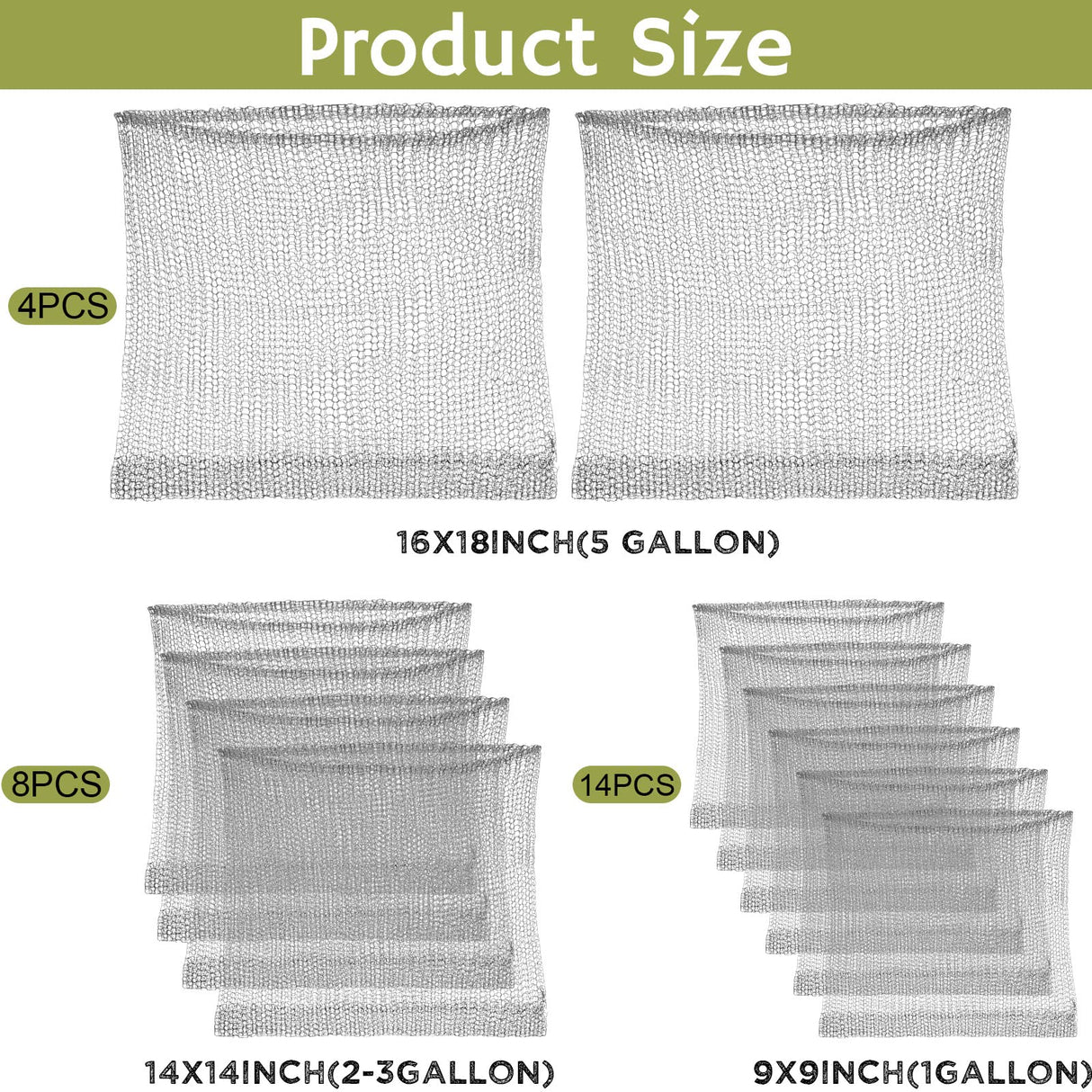 Shimeyao 26 Pcs Root Guard Gopher Baskets Plant Wire Baskets Stainless Steel Plant Wire Speed Mesh Vole Gopher Proof Animal Cages for Root Vegetables Protection, 1 Gallon, 3 and 5 Gallon