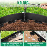 YUYIUS Landscape Edging Border, No Dig Garden Lawn Edging Border 2Inch Tall