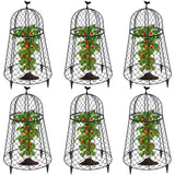 TAOMENNI 6 Packs Garden Cloches for Plants, Plant Protectors from Animals, Chicken Wire Cloche, Plant Cloche and Cage, Protection for Your Plants and Seedlings, 13" D x 20" H - Black