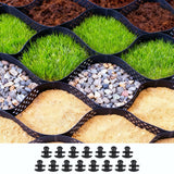 TIyneayle 2" Ground Gravel Grid Geogrid 20x5 FT Geocell Geo Grid for Driveway Walkway Landscaping Erosion Control
