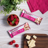 Quest Nutrition- High Protein, Low Carb, Gluten Free, Keto Friendly, 12 Count White Chocolate Raspberry