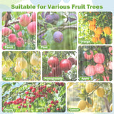 15x15FT Fruit Tree Netting with Zipper and Drawstring - Heavy-Duty Fine Mesh Garden Bird Netting for Fruit Trees, Protect Fruits from Birds, Squirrels,Insects,Deer & Pests