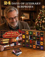 Mini Book Advent Calendar 2026 for Book Lovers, 24 Christmas Ornaments