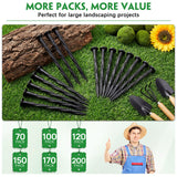 Garaook 120PCS 8-Inch Plastic Landscape Edging Stakes, Spiral Nylon Landscape Spikes, Anchoring Nails for Weed Barrier, Paver Edging, Landscape Edging, Artificial Turf, Grass Pathways, Black