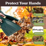Leaf Scoops Hand Rakes - Lightweight, Durable Grabber Tool for Scooping Up Leaves, Spreading Mulch, Gardening, and Yard Work by Pure Garden (Green)