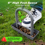 Walensee Lawn Aerator Coring Tool with Soil Core Storage Tray, 38.2" Manual Yard Plug Aerator with 3 Tines, Grass Aeration Gardening Tool with Cleaning Tool for Lawn Care and Compacted Soil