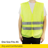 PeerBasics Safety Vests 5 Pack - Yellow Reflective High Visibility, Men Women