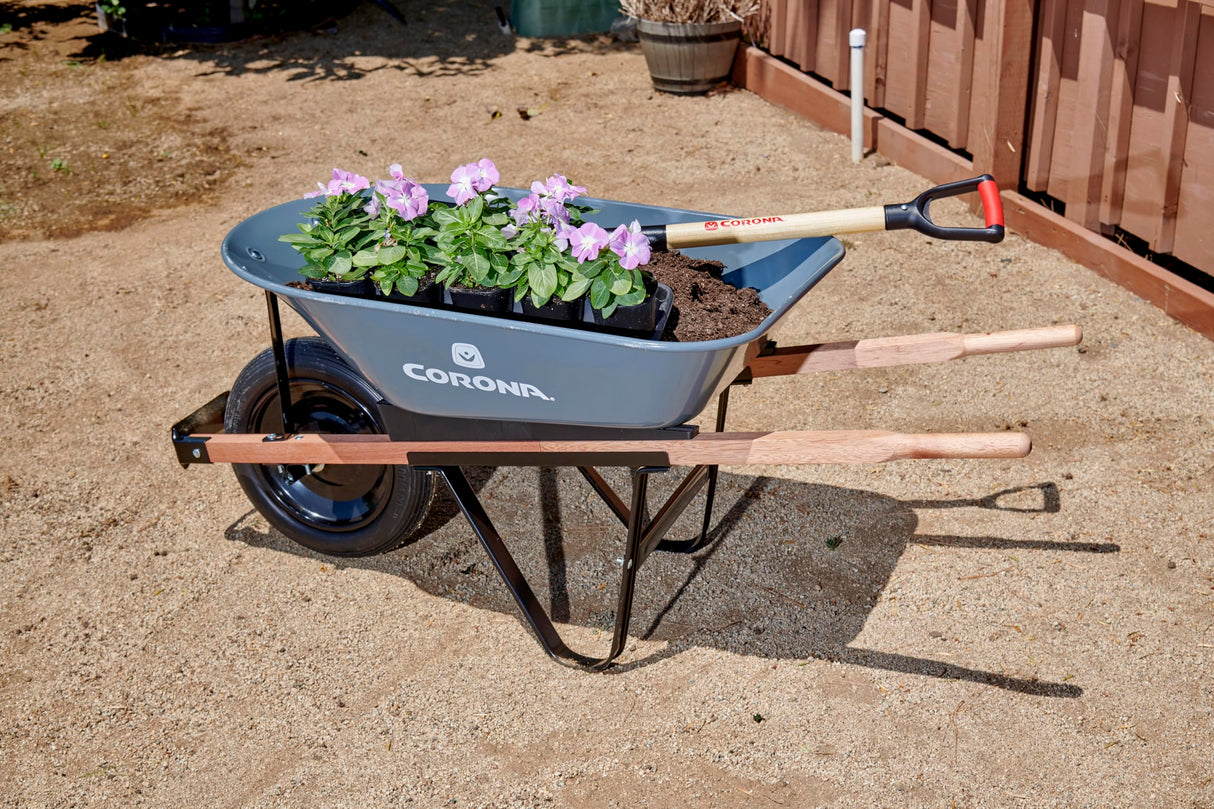 Corona Tools Wheelbarrow in a Box – 5 Cubic Foot Heavy Duty Garden Cart with 15” Flat-Free Tire for Gardening, Planting & Outdoor Use