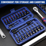 WORKPRO 27 PCS Magnetic Nut Driver Set, Impact Drill Driver Bit 1/4" Hex Shank, SAE & Metric Cr-V Steel Power Nut Drivers with Quick-release Extensions, Impact Socket Adapters, Bit Holder and Toolbox