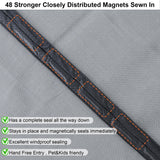 Reversible Left Right Side Opening Wide Magnetic Screen Door for Sliding & French Doors,Heavy Duty Thicker Reinforced Mesh Bug Door Screen Magnetic Closure,Screen 74" x 81",Fits Door to 72"x80"