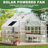Solar Fan, 30W Solar Powered Fan, Solar Panel Fan Kit, IPX7 Waterproof Fans Exhaust Intake Mounting for Outside Greenhouse Shed Chicken Coop