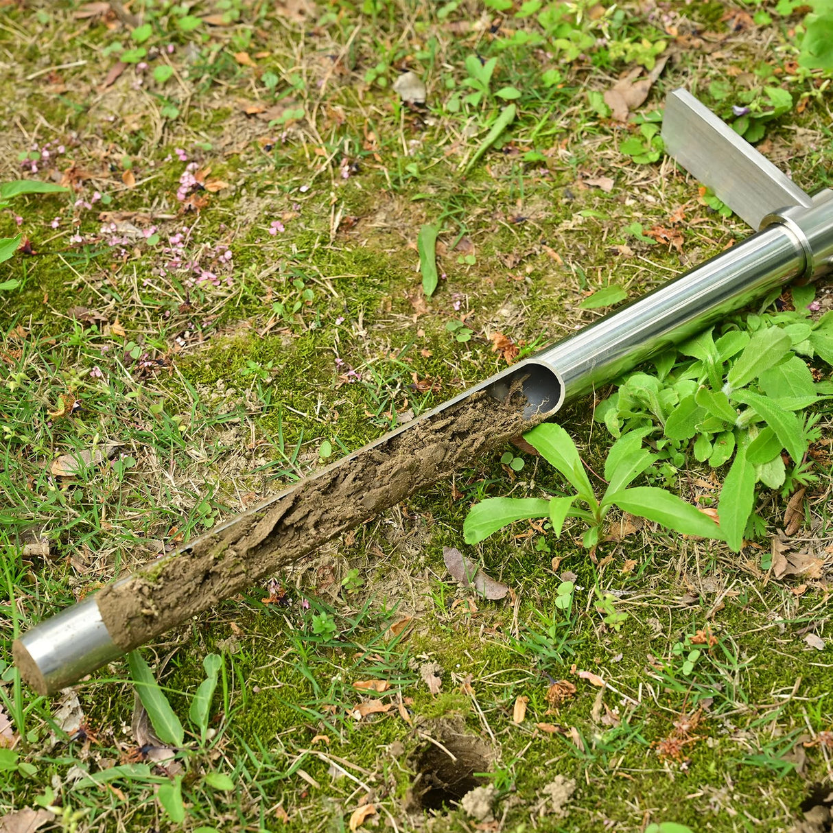 TIRYIUOU Soil Sample Probe, 36 Inch Soil Probe Rod, Ground Probe Rod, My Soil Test Kit, Stainless Steel Soil Sampler Tool for Soil Sampling, Gardening