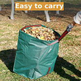 RISETEX Leaf Rake with 53 Gal Leaf Bags, Expandable Heavy Duty Metal Set
