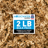 MagicWater Crinkle Cut Paper Gift Basket Filler - 2 LB - Kraft