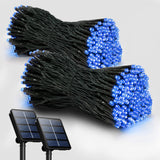 Selarlyt 2 Pack Solar Christmas Lights Outdoor, 72FT 200 LED Solar String Lights with 8 Lighting Modes, IP65 Waterproof Solar Lights Outdoor for Xmas Garden Party Tree Decor