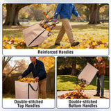 WORKPRO Heavy Duty 72-Gallon Reusable Yard Waste Bags, 3 Pack Self-standing Leaf and Lawn Bags with Reinforced Handles, Garden Waste Bags for Debris, Leaves, Grass, and Outdoor Recycling, Light Tan