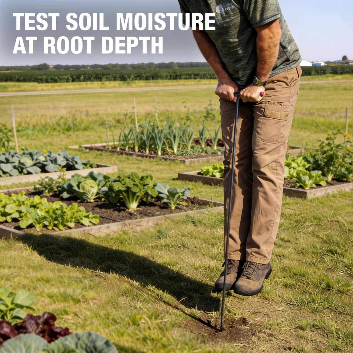HOMESTEAD 48-Inch Soil Probe Rod with wide T handle, Comfortable Grip for Locating underground pipes and septic tanks