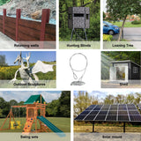 6 Pack Ground Earth Anchors with Drive Steel Stool - Easy Hook Anchor with 30" Long x 1/8" Cable, Ideal for Securing Shed, Fence, Green House, Swing Set and More.