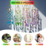 21.5'' Crystal Prisms Suncatcher for Window Hanging,Purple