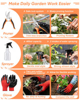 HaSteeL 9-Piece Stainless Steel Garden Hand Tools Set for Planting