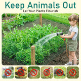 EcoBrisa 13.8x118" Plant Protectors from Animals, 2Roll Metal Mesh Plant Cages for Outdoor Plants Chicken Wire Cloche Wire Mesh for Garden Fence Kit with Ground Stakes & Nylon Tie,Gloves,Plier (Green)