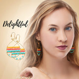 Akitai Boho Teardrop Multicolor Earrings Silver and Gold Plated with Colorful Varieties - Handmade Bohemian Turquoise Jewelry for Women and Beach Earrings For Women Vacation (Gold)