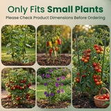 Oriva 4 Pack Round Tomato Cages for Garden,18 inches Small Metal Tomato Cages with Adjustable Rings,Tomato Trellis and Plant Support for Raised Garden Beds, Pots and Climbing Vegetables