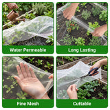 Ultra Fine 10'x33' Garden Netting,Pest Barrier & Bird Netting, Plant Mesh Net Row Cover for Garden,Greenhouse,Patio,Raised Beds, Protecting Vegetables, Flowers, Trees