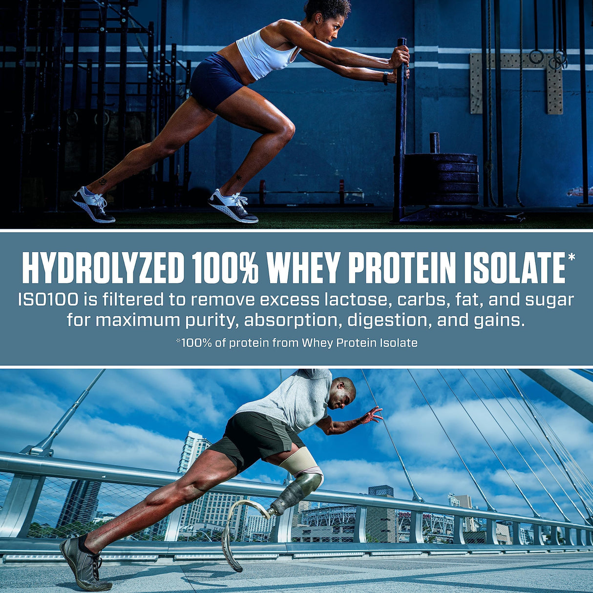 Dymatize ISO100 Whey Protein Powder Isolate, Chocolate Peanut Butter, 25g of Protein, 5 Pound, 5.5g BCAAs, Less Than 120 Cal., Gluten Free, 1g Fat, 1g Sugar, 2g Carb (71 Servings)
