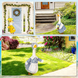 Silicherry 11 Set Holiday Porch Goose Outfits All Seasons Goose Clothes Umbrella Easter Statue Costume for Patio Lawn Outdoor(23",Cool)