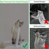 QWR Pet Proof Window Screen and Screen Door Replacement, 48"x 360" Upgraded Durable Thickened Vinyl Coated Wire-Like Mesh for Sliding Screen Door,Patio,Windows(Rolled Package Without Tool Kit)