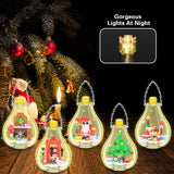 Christmas Ornaments Building Block Set, Compatible with Lego Christmas Tree Decorations Bulbs with Warm Light, Santa Claus Sleigh Phone Booth Fireplace Building Sets Gifts Stocking Stuffers (5 Pack)