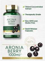 Carlyle Aronia Berry Capsules 1000mg | 180 Pills | Chokeberry Extract | Non-GMO & Gluten Free Supplement