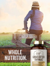 Carlyle Grass Fed Beef Thymus Bovine Supplement | 2100mg | 200 Capsules | Pasture Raised, Non-GMO, Gluten Free | by Herbage Farmstead