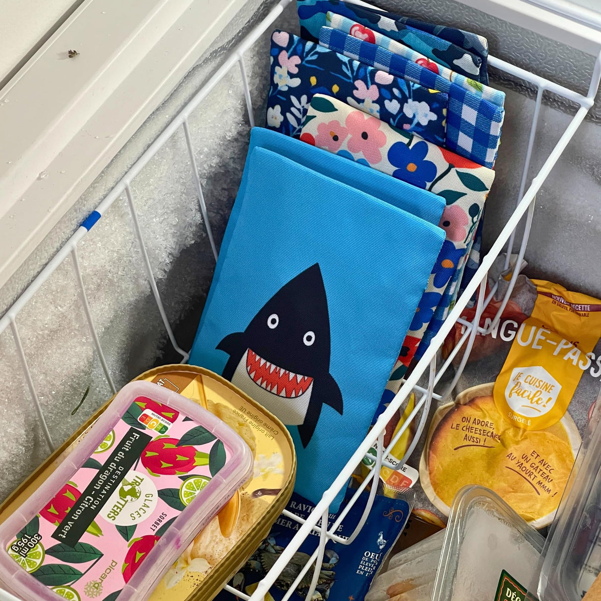 Yumbox Reusable Soft Ice Packs with Fabric Sleeve for Lunch Box and Cooler, Sweatproof, Pack of 2 Gel Ice Packs (Flowers)