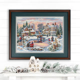 Dimensions Gold Collection Counted Cross Stitch Kit, Treasured Time Christmas Cross Stitch, 16 Count Dove Grey Aida, 16'' x 12''