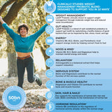 Health & Her Weight Management Probiotics for Women - Perimenopause & Menopause Supplement - Clinically Studied 50bn CFU Probiotics to Support Gut Health, Energy, Mood & Mind, Vegan (60 ct - 1 Month)